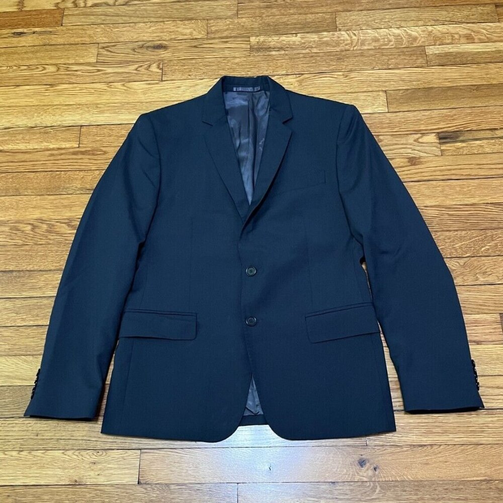 Roberto Cavalli Mens Blazer Jacket Size EUR 48 (US 38R) Blue Wool Sport Coat